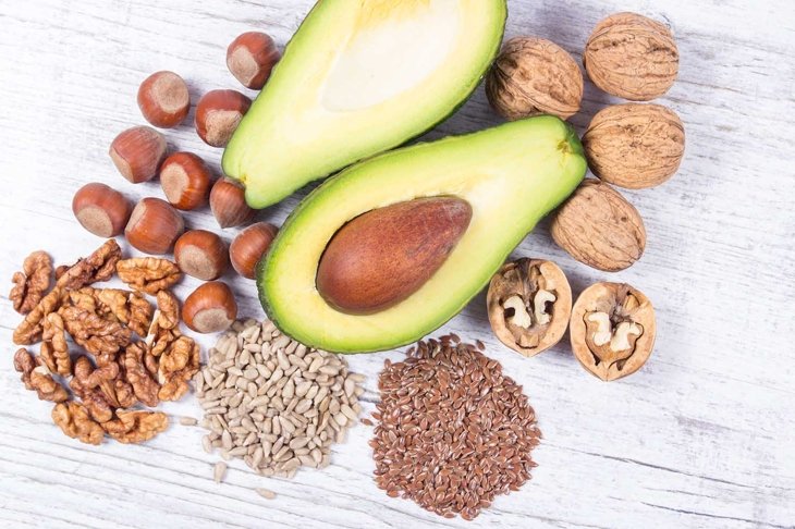 Sources of omega 3 fatty acids: flaxseeds, avocado, walnuts and sunflower.